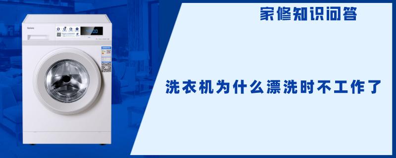 洗衣机为什么漂洗时不工作了