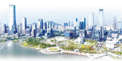 今年11月落成运营的深圳湾文化广场。新华社记者 梁 旭摄