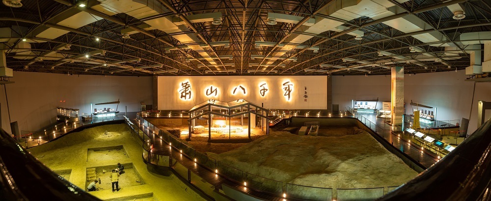 △跨湖桥遗址原址保护展示厅全景