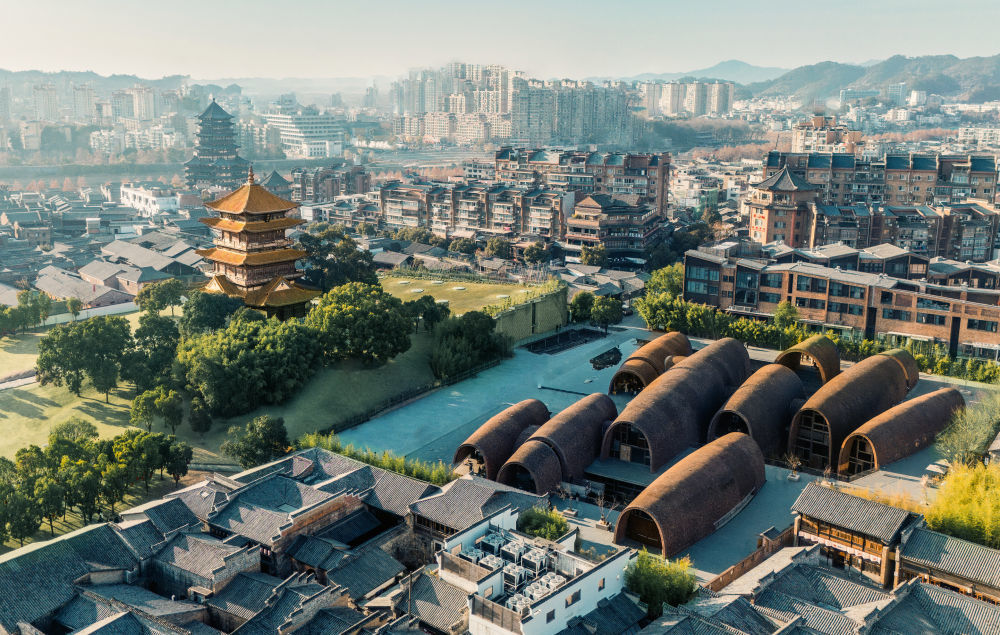 2025年1月17日拍摄的景德镇陶阳里历史文化街区（无人机照片）。新华社发