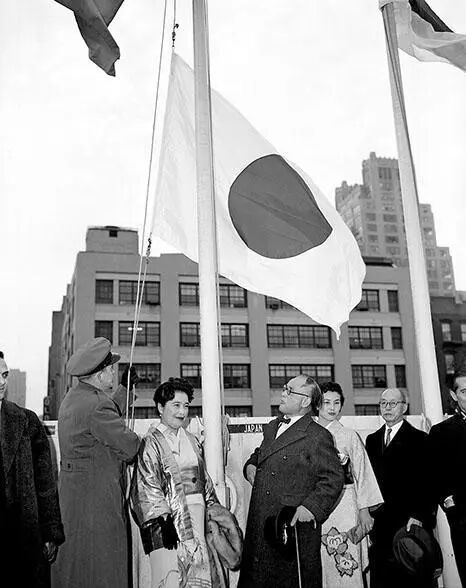 1956年12月，重光葵在联合国。图源：日本政府官方网站